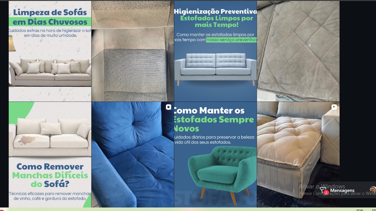 Antes e Depois de Sofás e Poltronas